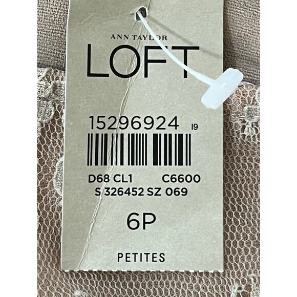 Ann Taylor Loft Petites Lace Overlay Tank Top Size 6P NWT - Picture 5 of 8